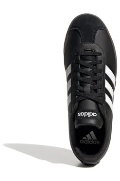 Scarpe nere con strisce bianche suola in gomma Adidas VL Court Base
