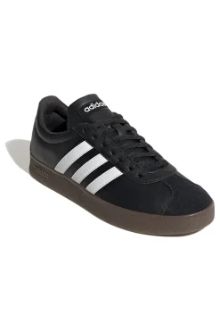 Scarpe nere con strisce bianche suola in gomma Adidas VL Court Base