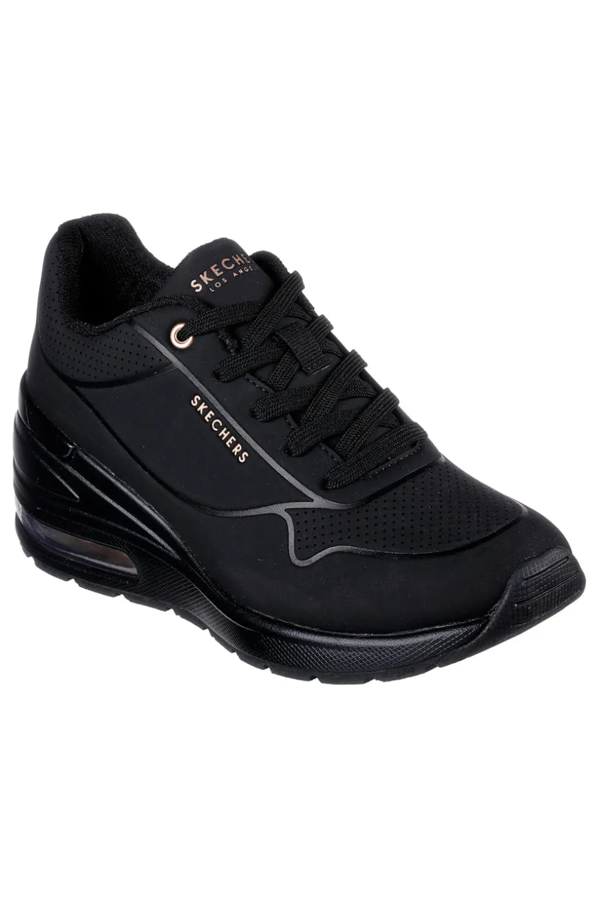 Scarpe nere con zeppa e suola Air Skechers Million Air Elevated Air