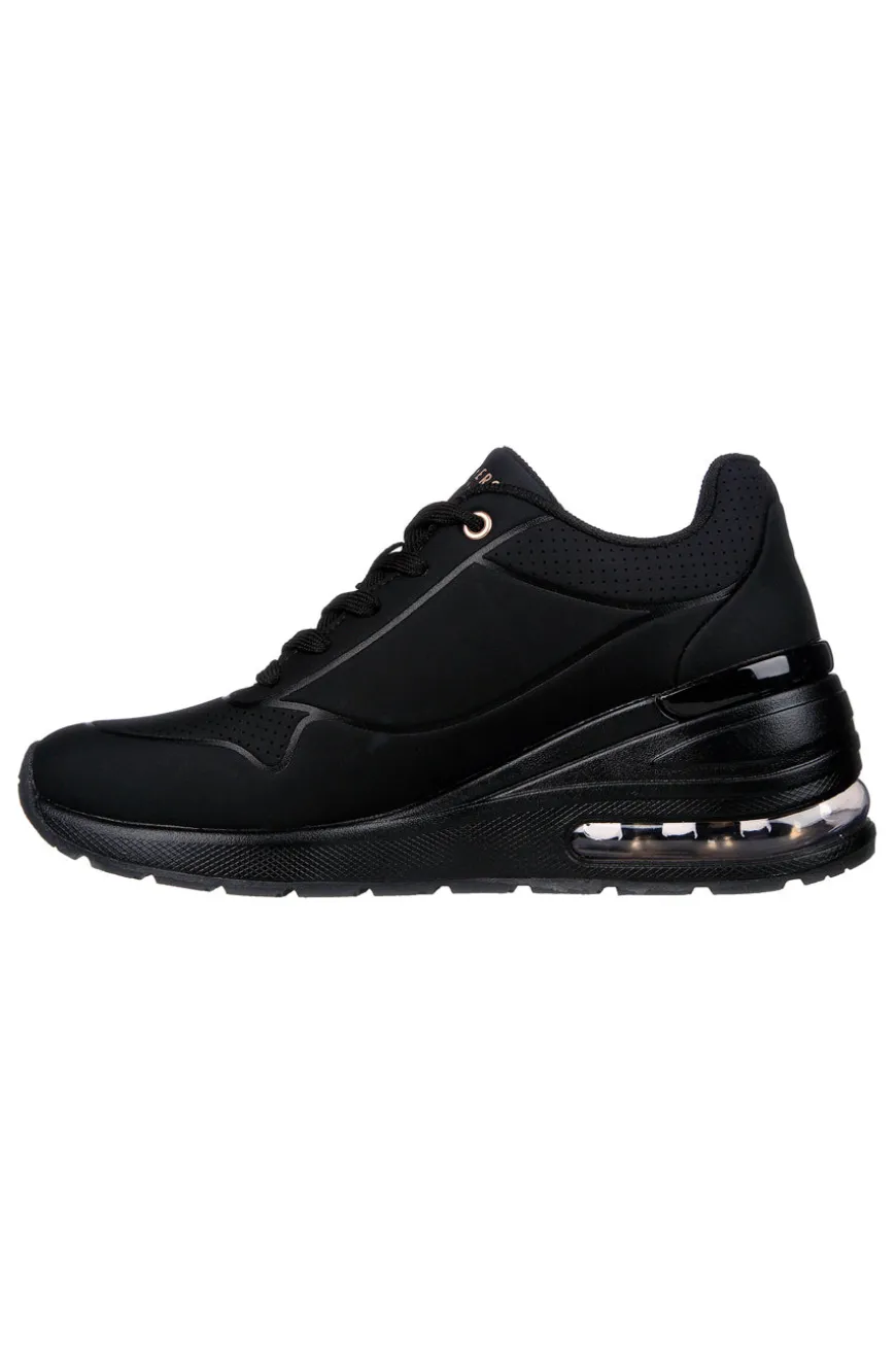 Scarpe nere con zeppa e suola Air Skechers Million Air Elevated Air