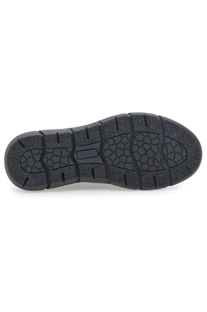 Scarpe nere in pelle con elastici verdi Pittarello Tierra 17569