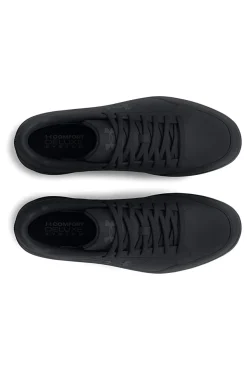 Scarpe nere in pelle con suola piatta Under Armour UA Official