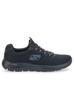 Scarpe nere slip-on in mesh con Memory Foam Skechers Summits