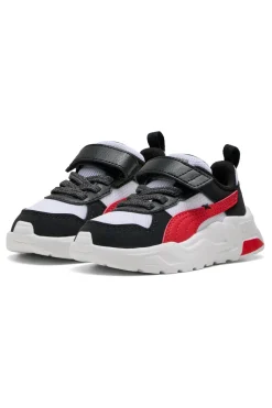 Scarpe nero bianco con chiusura a strappo e lacci elastici Puma Trinity 2 LT Mid 90s AC+ Inf