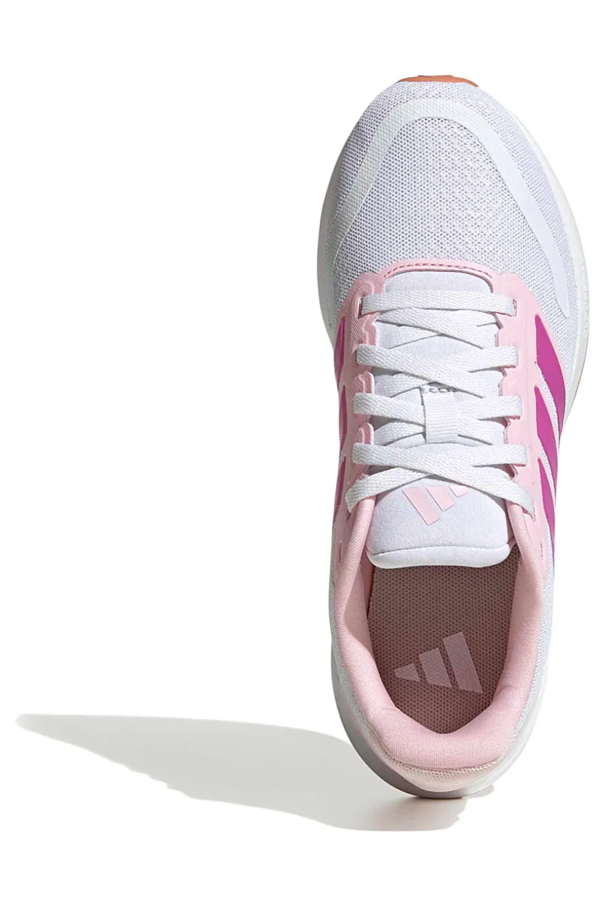 Scarpe running bianche e rosa in mesh con suola Cloudfoam Adidas Runfalcon 5 J