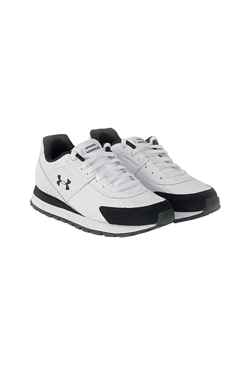 Scarpe running bianche tomaia con inserti in pelle Under Armour Essential Runner