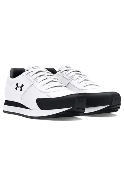Scarpe running bianche tomaia con inserti in pelle Under Armour Essential Runner