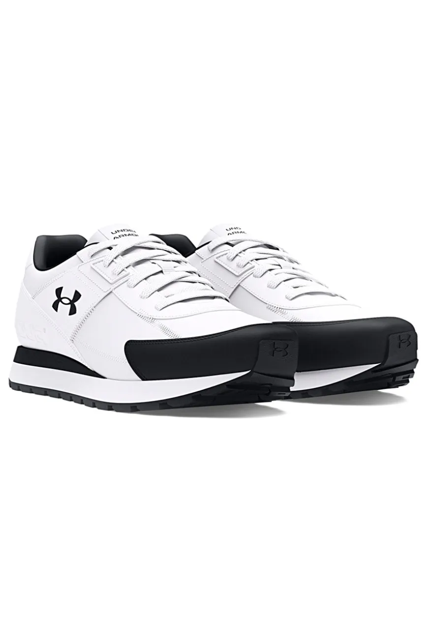 Scarpe running bianche tomaia con inserti in pelle Under Armour Essential Runner