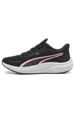 Scarpe running nere in mesh con dettagli rosa Puma Skyrocket Lite 2