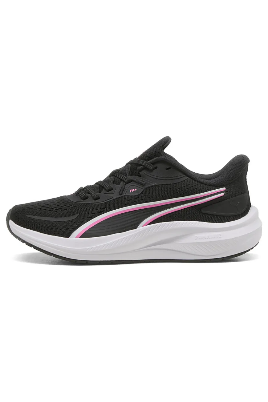 Scarpe running nere in mesh con dettagli rosa Puma Skyrocket Lite 2