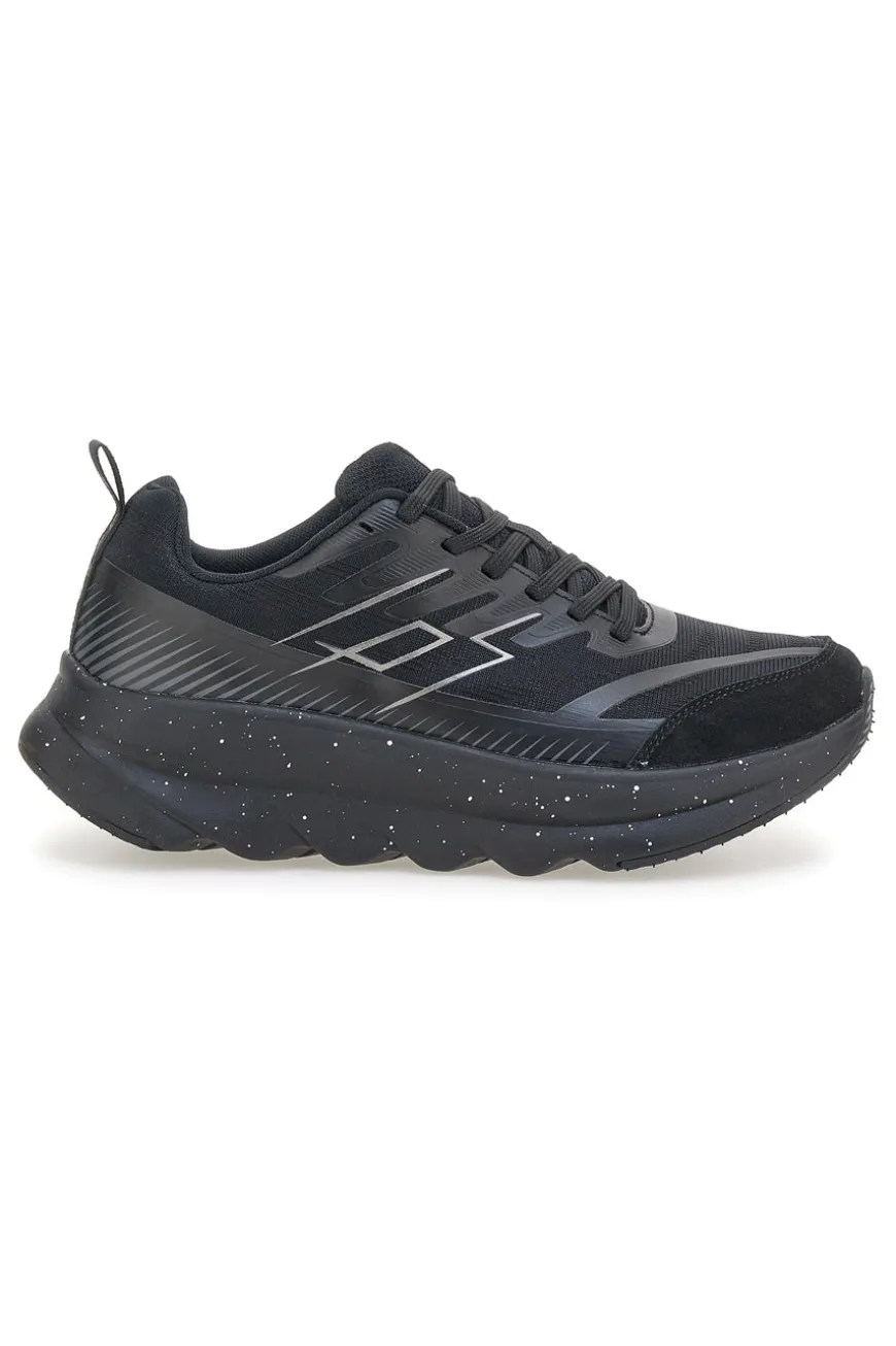 Scarpe running nere total black con suola ammortizzata Lotto Run 60 AMF