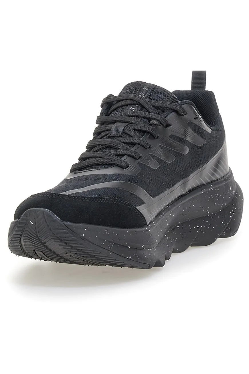 Scarpe running nere total black con suola ammortizzata Lotto Run 60 AMF