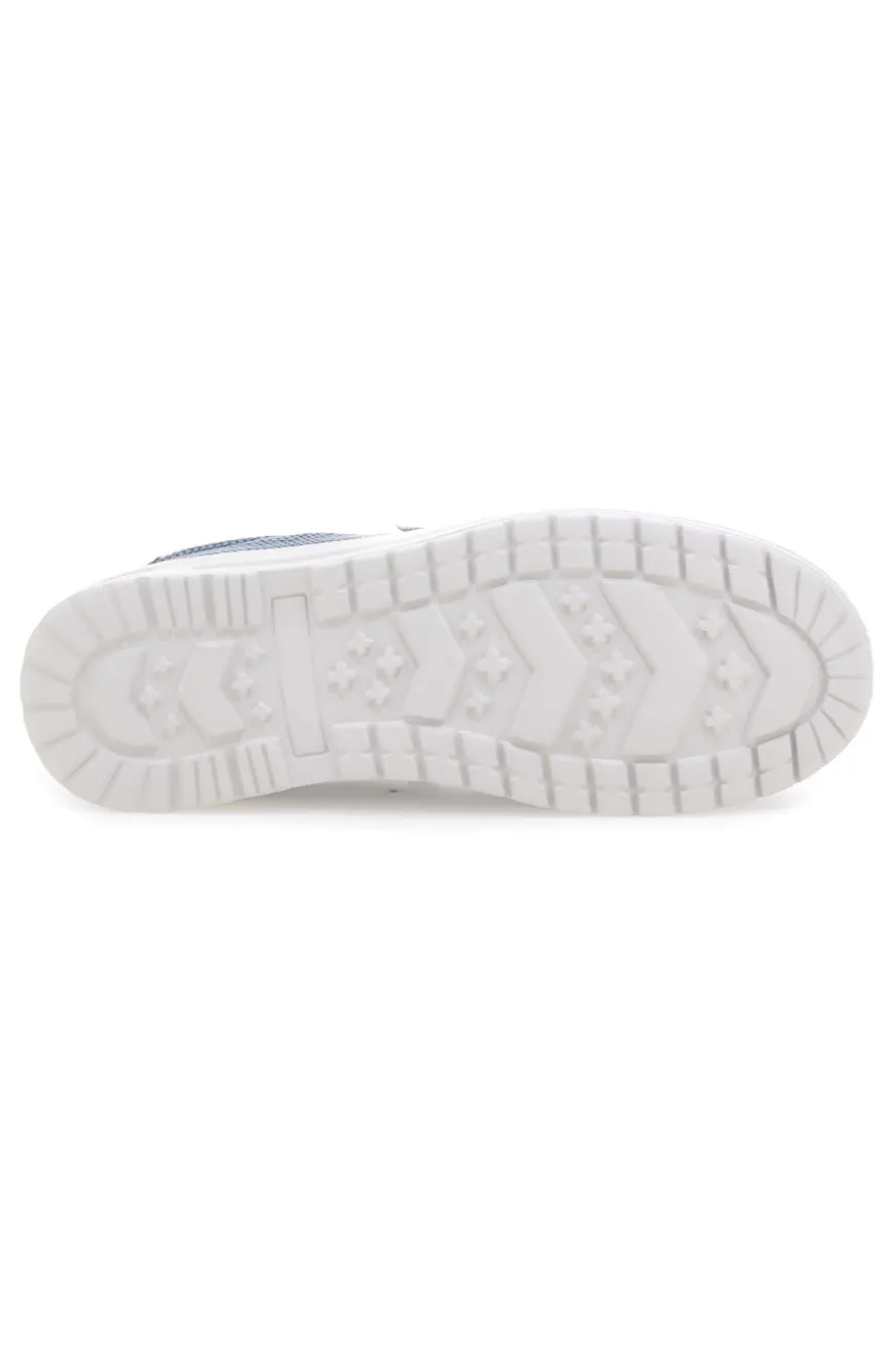 Scarpe slip on blu in tessuto Route 66 RO41817