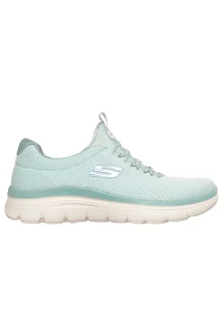Scarpe slip on verde menta in mesh Skechers Summits plus summer haze