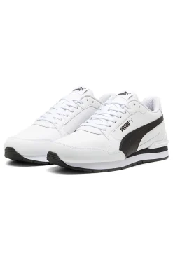 Scarpe sportive bianche in pelle con dettagli neri Puma ST Runner v4 L