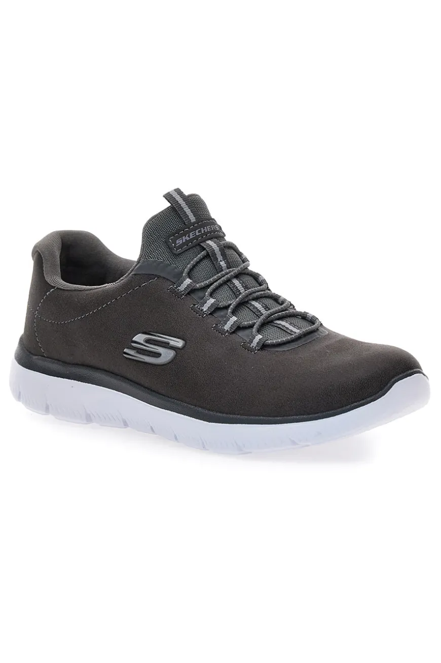 Scarpe sportive grigie slip-on leggere Skechers Summits Itz Bazik