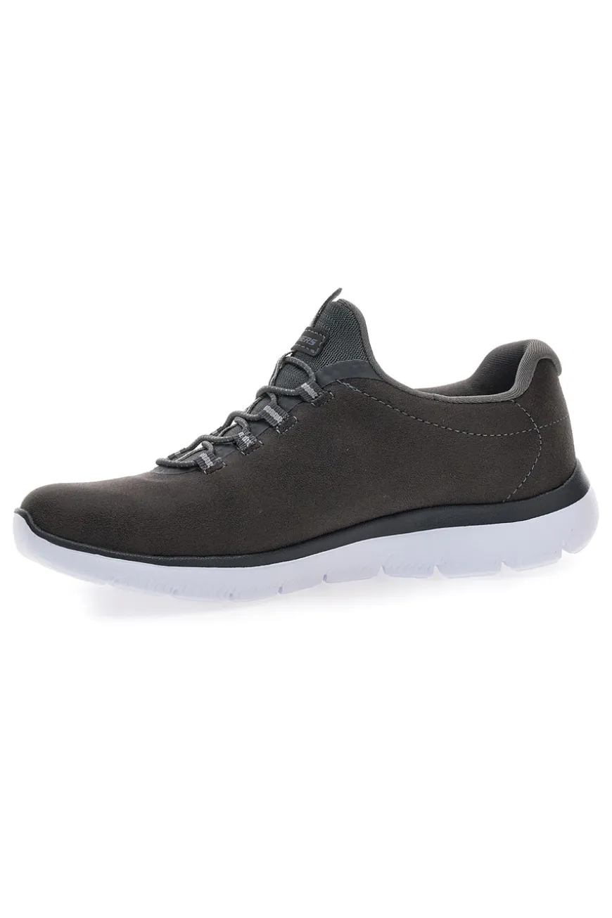 Scarpe sportive grigie slip-on leggere Skechers Summits Itz Bazik