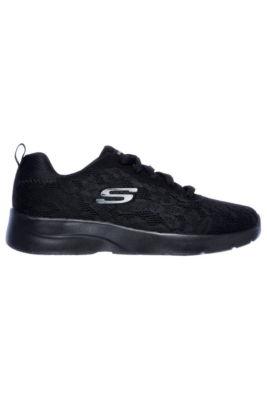 Scarpe sportive nere con mesh floreale e Memory Foam Skechers Dynamight 2.0 Homespun