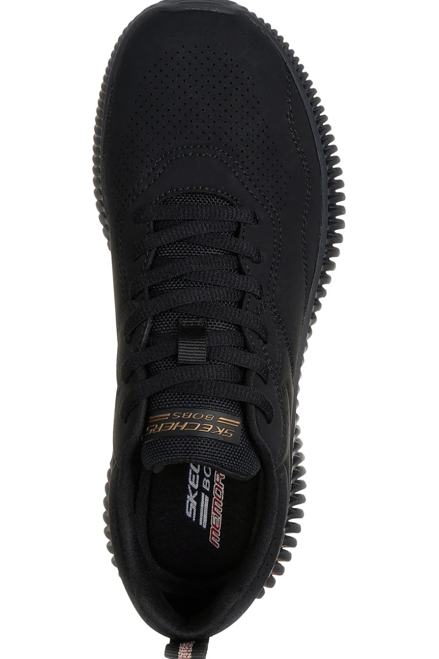 Scarpe sportive nere leggere con suola scolpita Skechers Bobs Geo How Marvelous