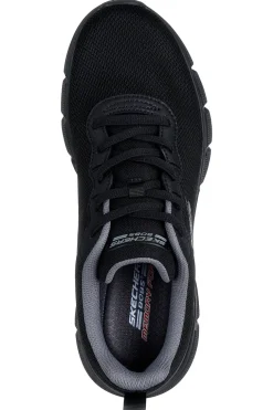 Scarpe sportive nere traspiranti con suola flessibile Skechers Bobs B Flex Icy Edge