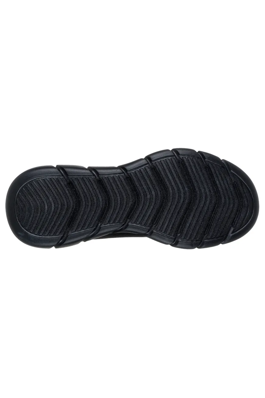 Scarpe sportive nere traspiranti con suola flessibile Skechers Bobs B Flex Icy Edge