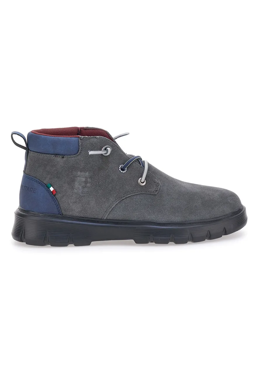 Scarpe Stringate Alte Grigie Marina Militare 982