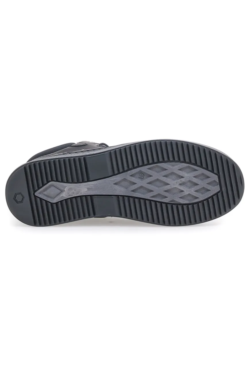 Scarpe Stringate Alte Nere Jhoes Land 324130