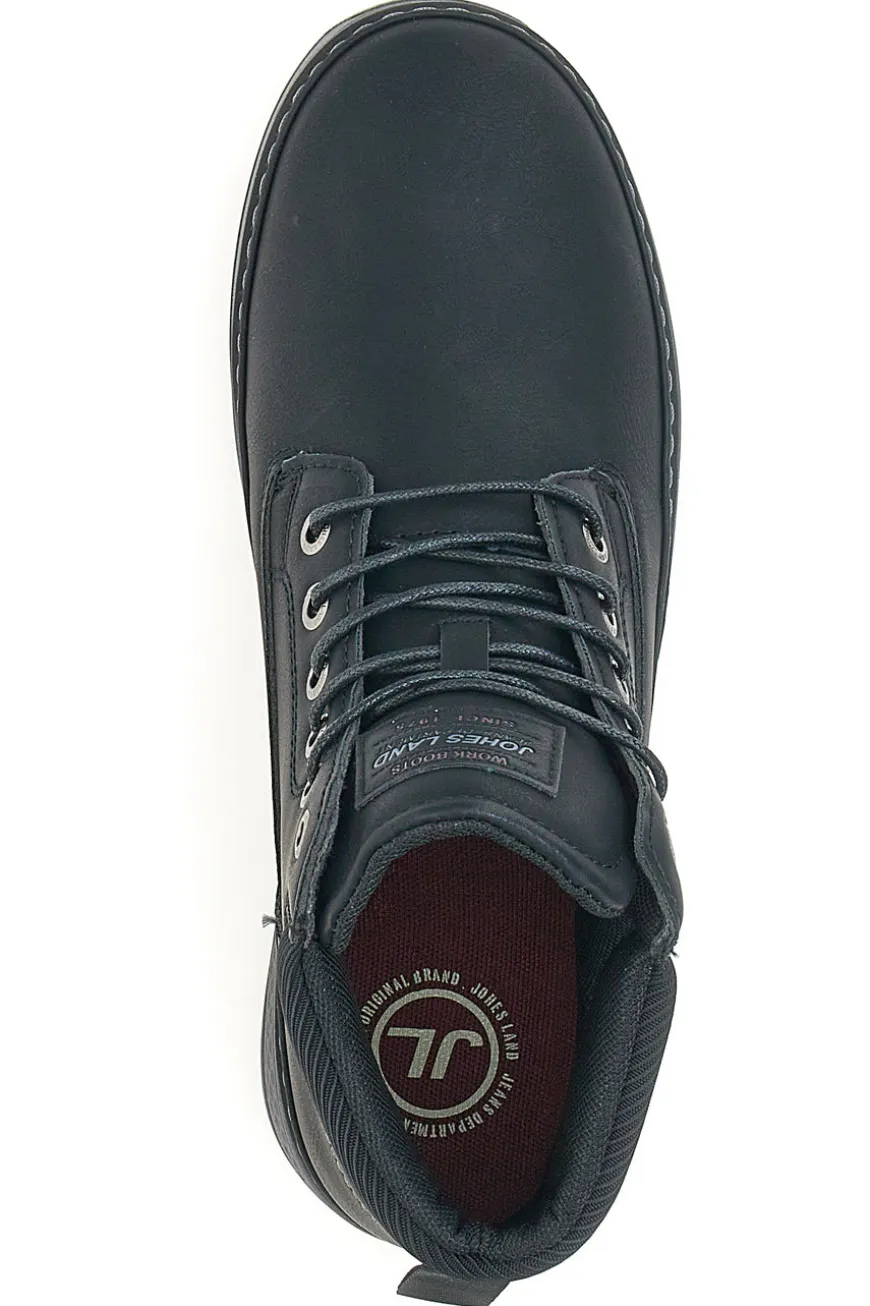 Scarpe Stringate Alte Nere Jhoes Land 324130