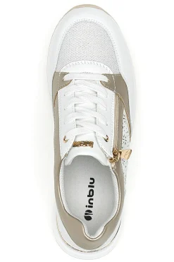 Scarpe Stringate Bianco con Tomaia Decorata INBLU 426 IN