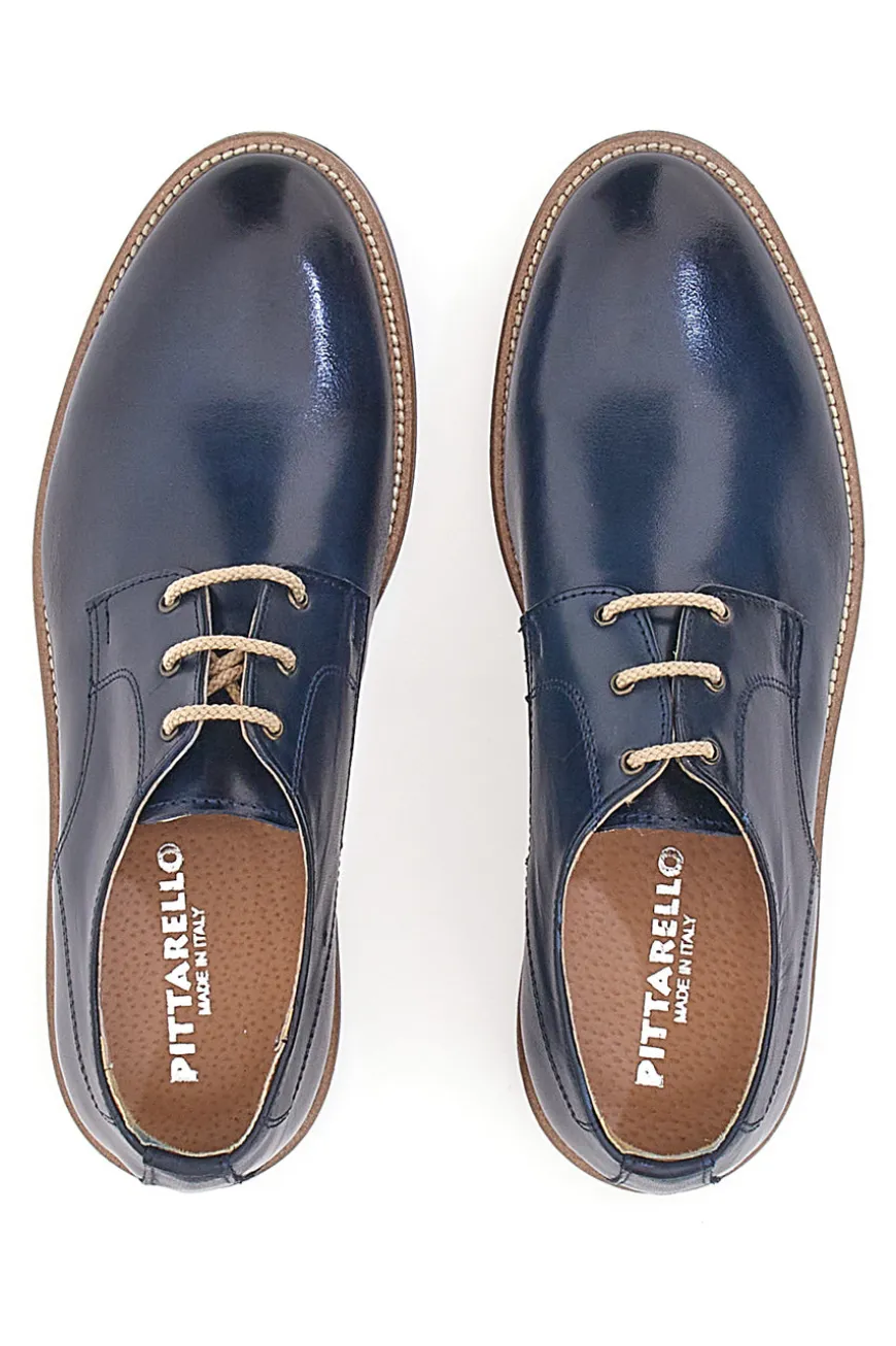 Scarpe Stringate Blu Con Lacci a Contrasto Pittarello 8025