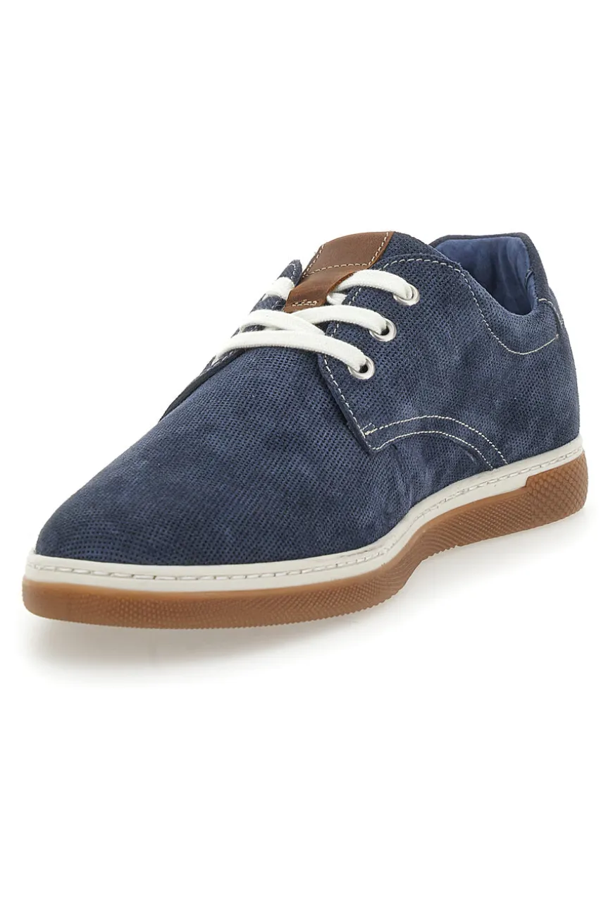 Scarpe Stringate Blu con Tomaia Traforata in Pelle PITTARELLO ECO 200012