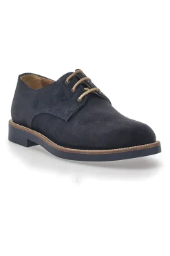 Scarpe Stringate Blu In Pelle Scamosciata Pittarello 8025