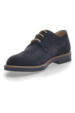 Scarpe Stringate Blu In Pelle Scamosciata Pittarello 8025