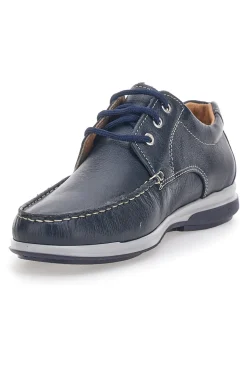 Scarpe Stringate Blu in Pelle Made in Italy Max Dillan 01