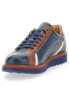 Scarpe Stringate Blu In Vera Pelle Made in Italy Pittarello Plus PT325