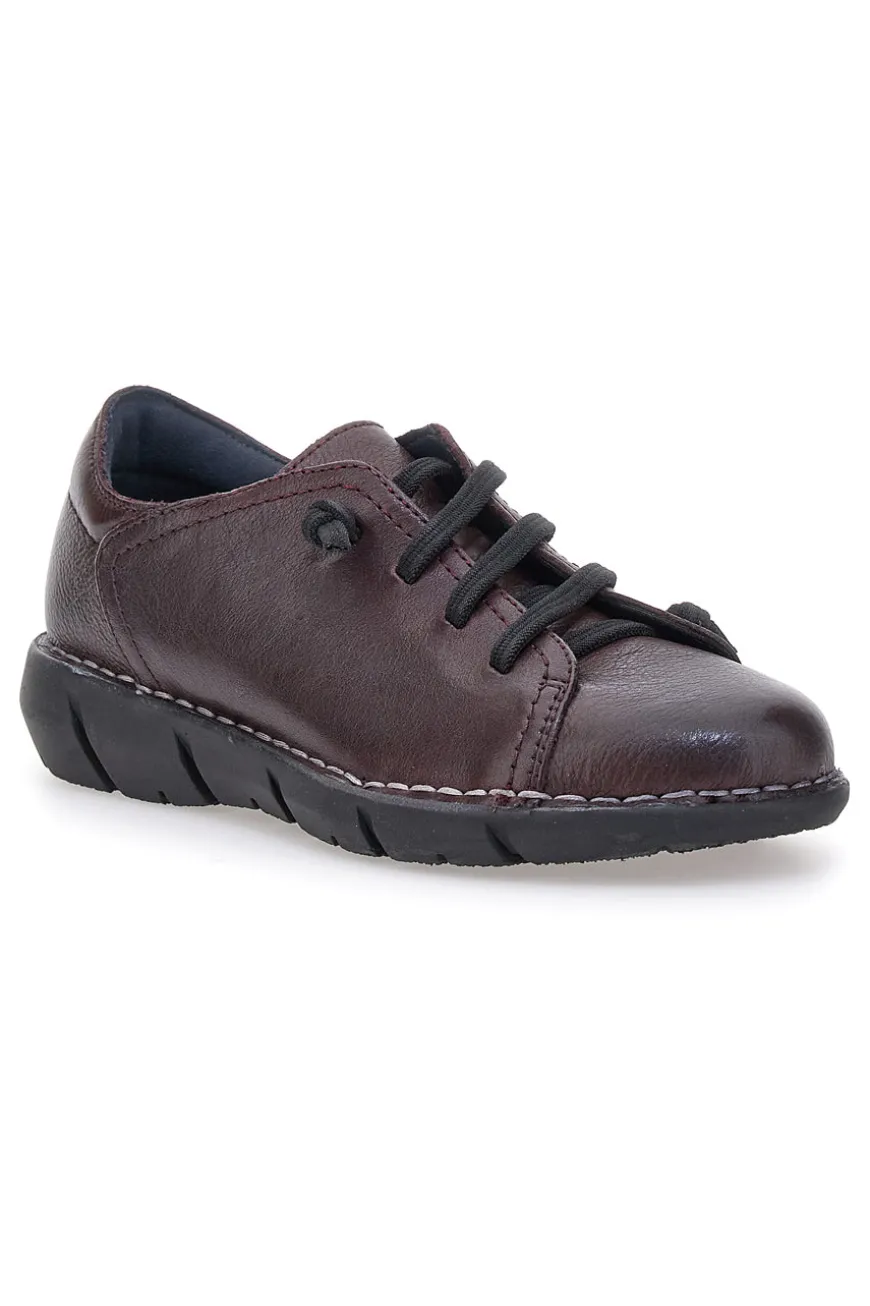 Scarpe stringate bordeaux in pelle con suola comfort Pittarello Tierra 11613