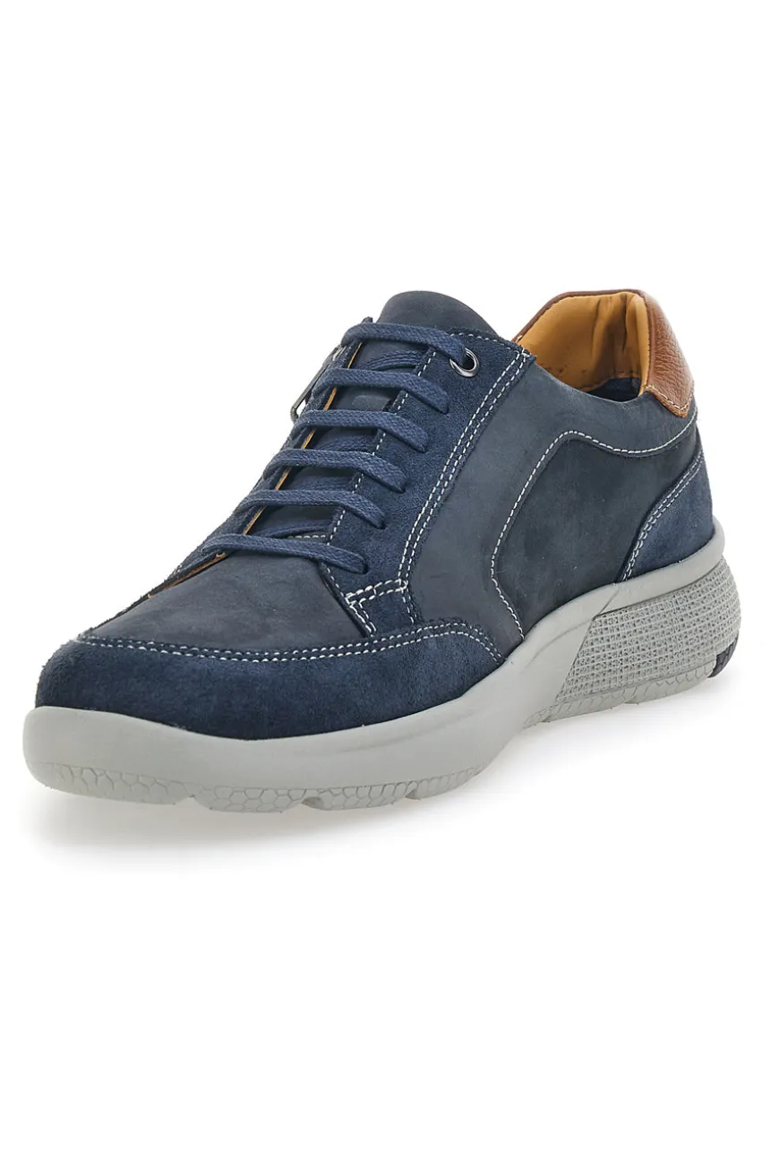 Scarpe Stringate Casual In Vera Pelle Navy Pittarello Active 2406