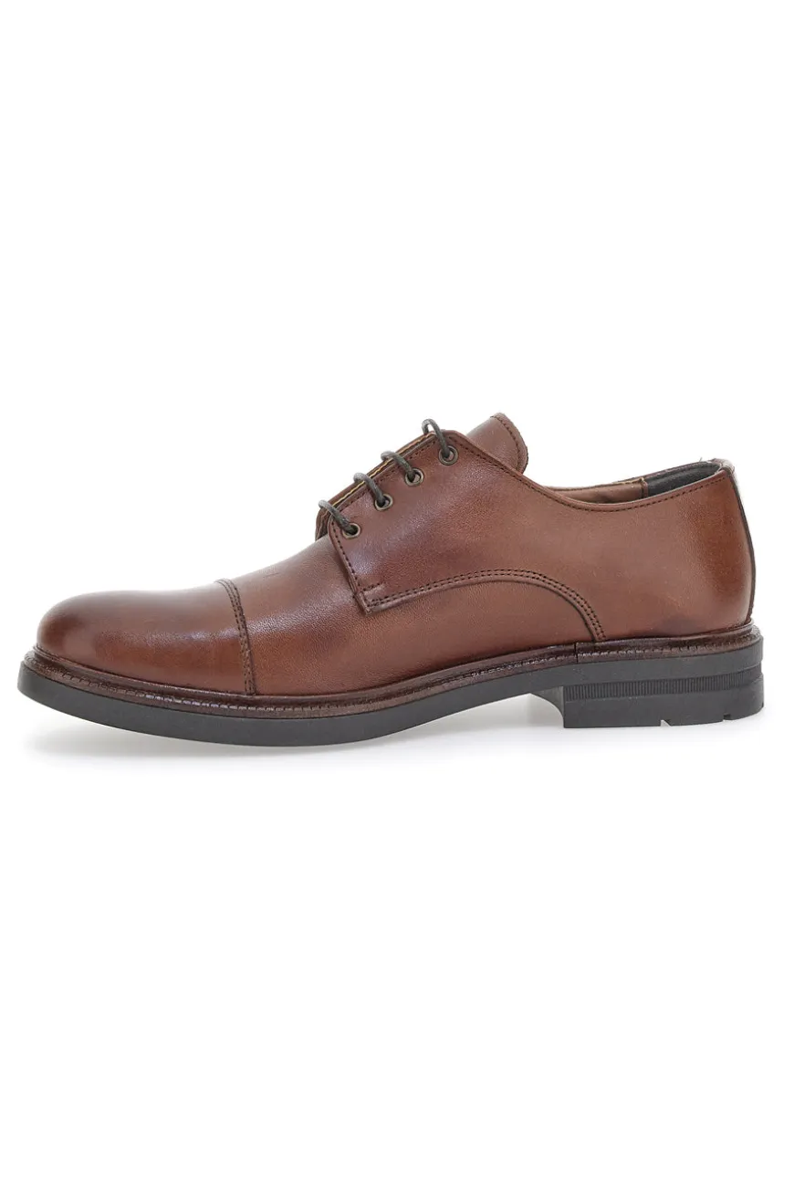 Scarpe Stringate Claremorris 222 Marroni Vera Pelle