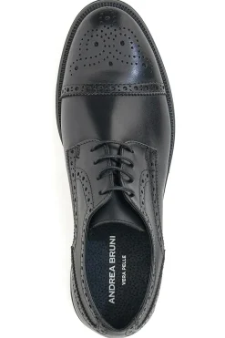Scarpe Stringate Eleganti Andrea Bruni 11707 Nere