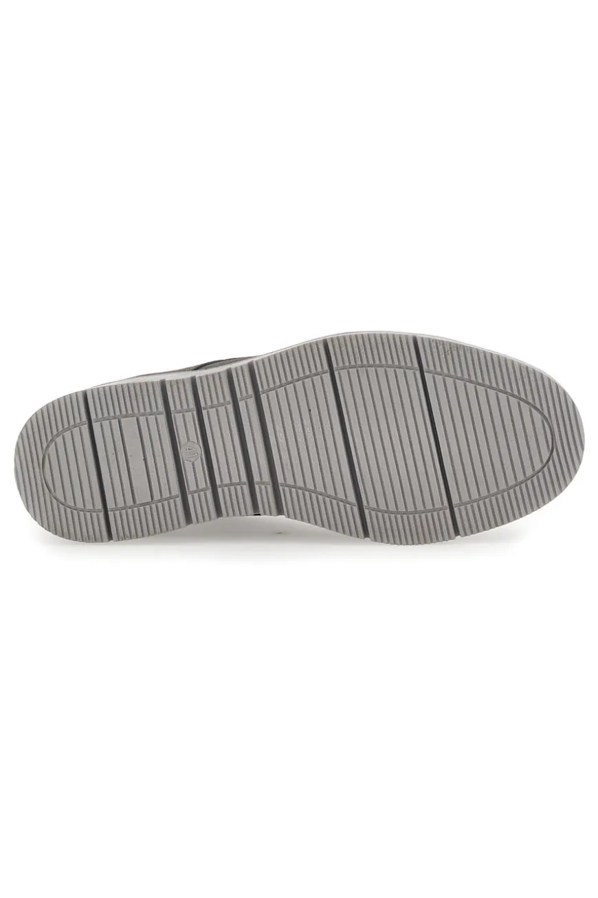 Scarpe Stringate Grigie Con Effetto Suede Johes Land 150093