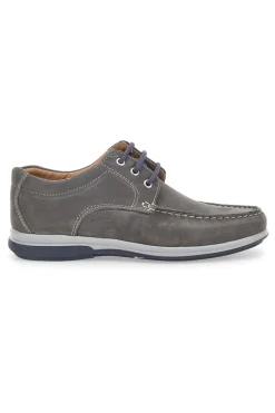 Scarpe Stringate Grigio In Vera Pelle Made In Italy Longford 1591