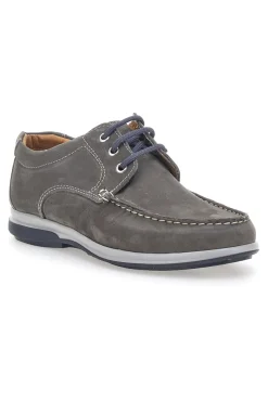 Scarpe Stringate Grigio In Vera Pelle Made In Italy Longford 1591