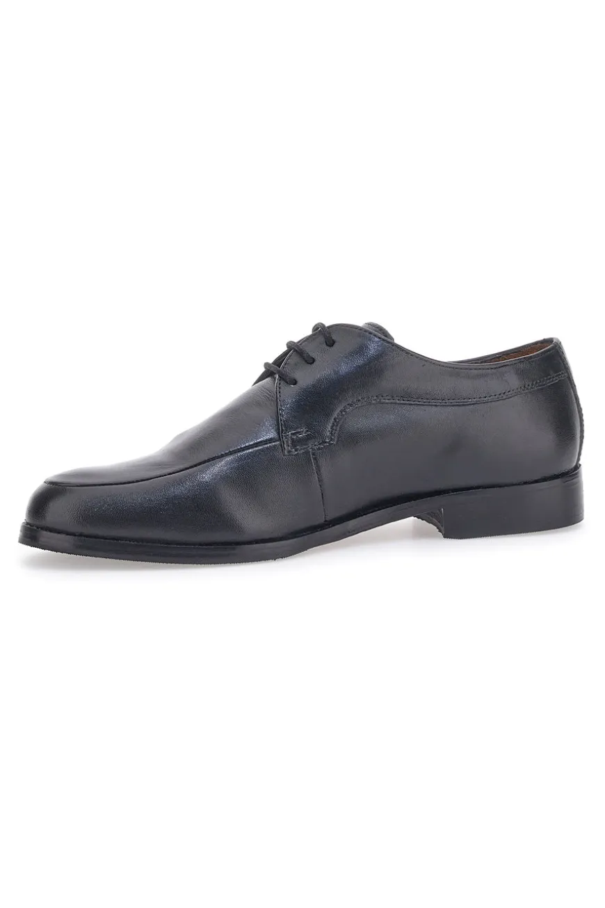 Scarpe Stringate in Vera Pelle Nera Max Dillan 569