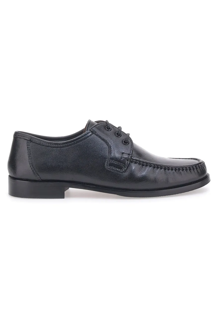 Scarpe Stringate in Vera Pelle Nera Max Dillan 562