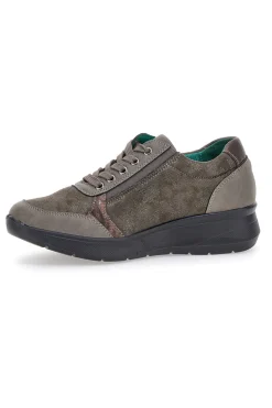 Scarpe Stringate Marroni con Dettagli in Color Bronzo e Soletta Estraibile Eco Bio J522501