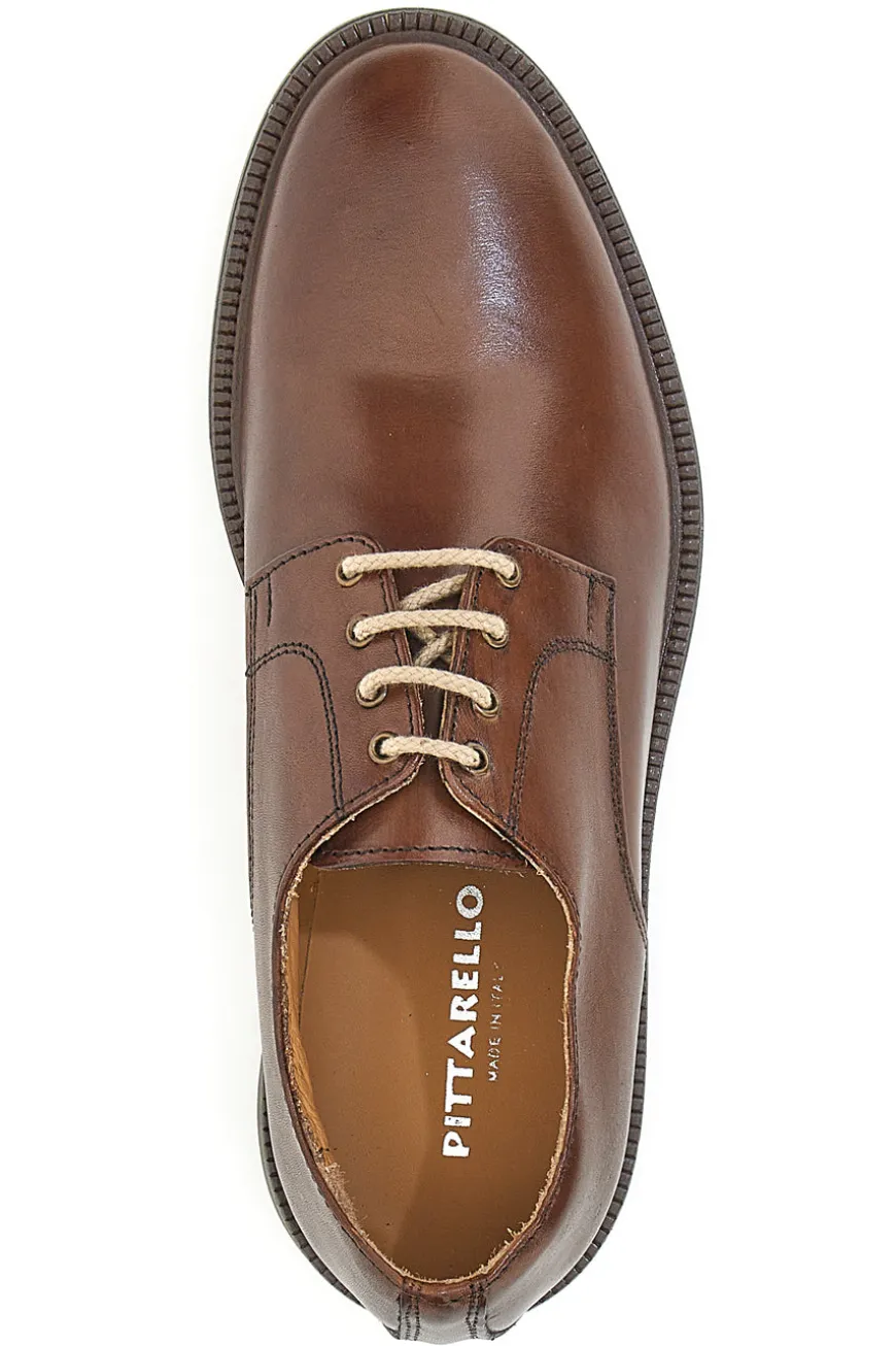 Scarpe Stringate Marroni In Pelle Pittarello 6525