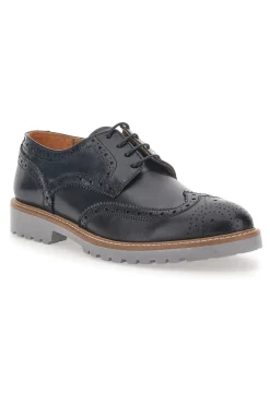 Scarpe Stringate Nere Con Impuntura Longford 596