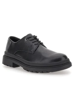 Scarpe Stringate Nere Con Punta Arrotondata Johes Land 2308105