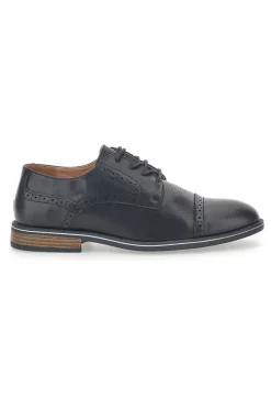 Scarpe Stringate Nere Con Ricamo All'Inglese Johes Land 188352