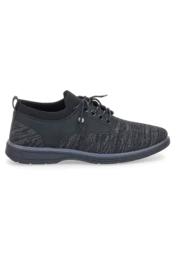 Scarpe Stringate Nere Con Tomaia Mesh Johes Land 411215